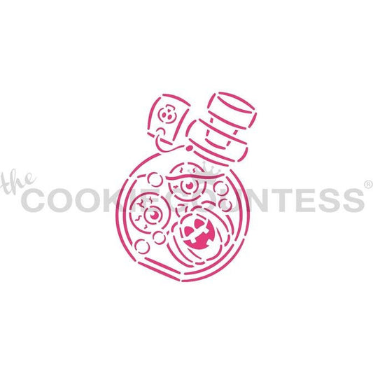 Witch's Potion PYO Stencil, Witches Potion Cookie Stencil, Halloween PYO Cookie Stencil, Cookie Decorating Stencils