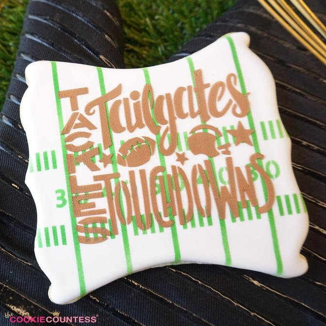 Football Field Lines Stencil, Cookie Decorating Stencil, Football FIeld Background Stencil, Football Stencil