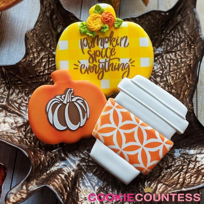Pumpkin Spice Everything Stencil, Pumpkin Spice Cookie Stencil, Fall Cookie Stencil, Autumn Cookie Decorating Stencils, Fall Stencil