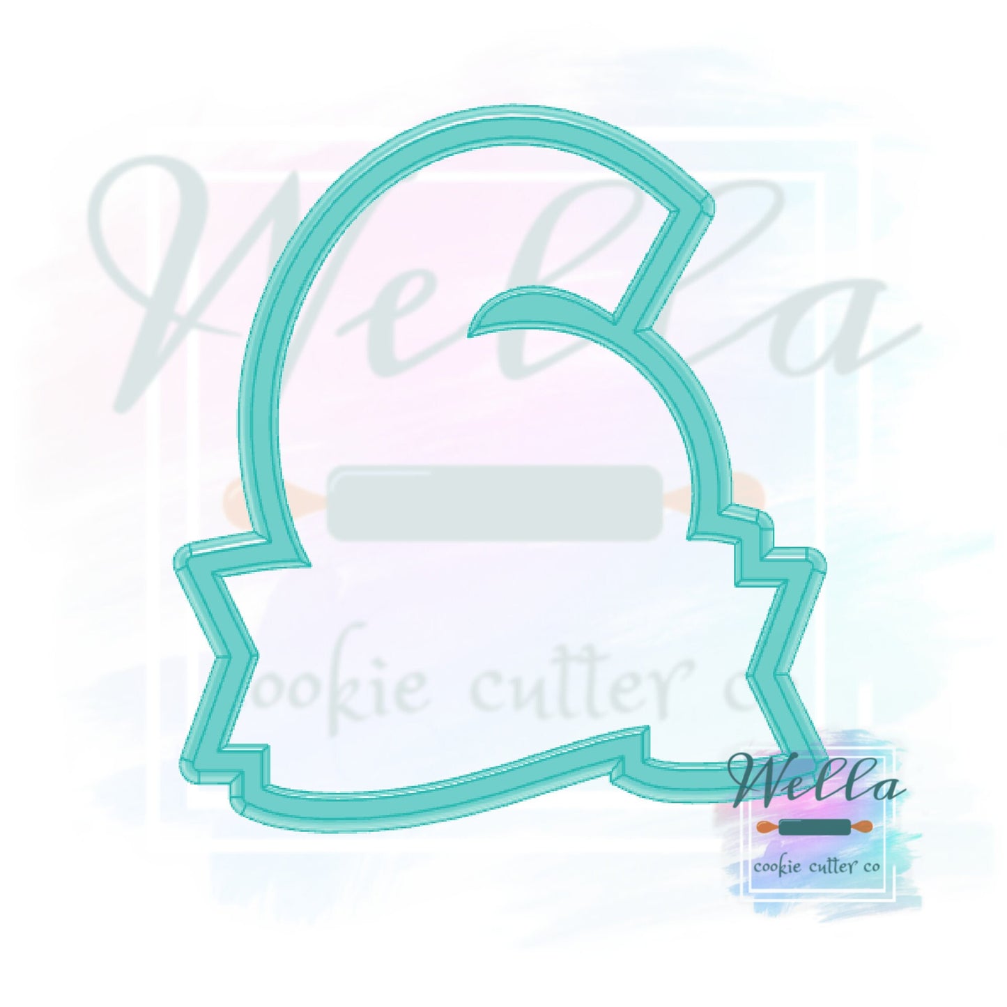 Number Six with Banner Cookie Cutter, Number 6 Cookie Cutter, Number 6 with Banner Cookie Cutter, #6 Cookie Cutter