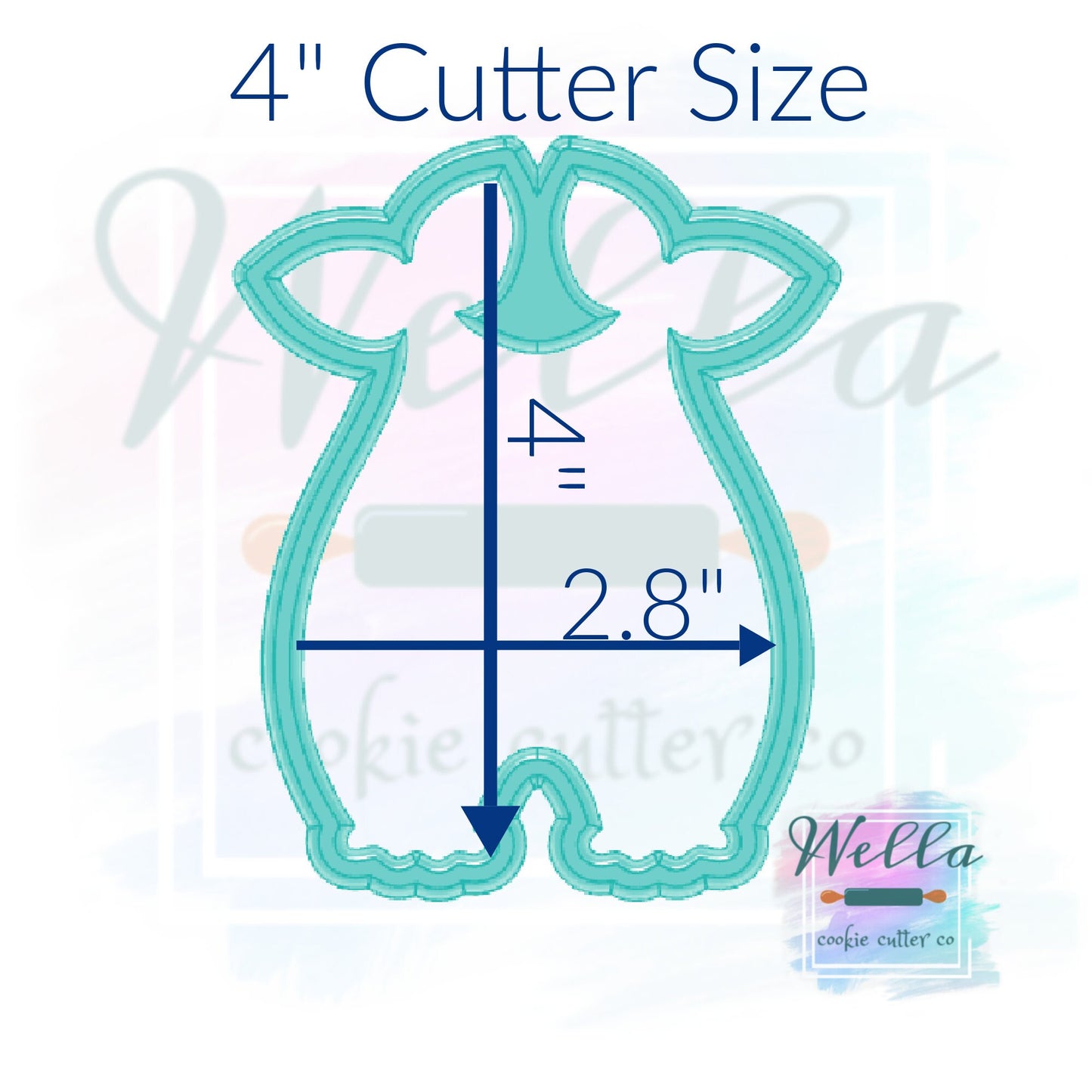 Baby Romper with Ties Cookie Cutter, Romper Cookie Cutter - 2 Shapes to Pick From