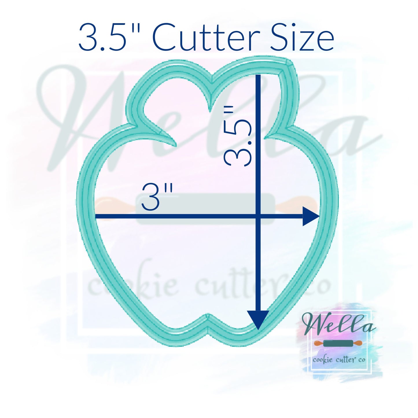 Apple Cookie Cutter, Teacher Cookie Cutter, Back to School Cutter