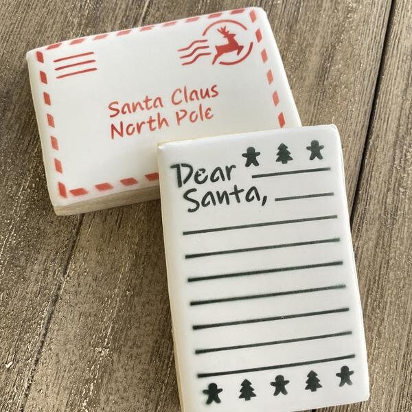 Letter to Santa Cookie Stencil with Optional Cutters, Dear Santa Stencil, Letter to Santa Stencil, Christmas Stencil, Holiday Stencil