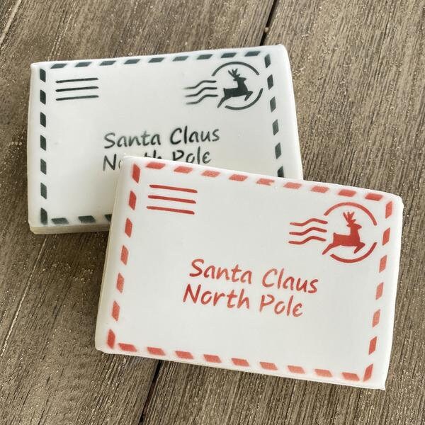 North Pole Envelope Cookie Stencil with Optional Cutter