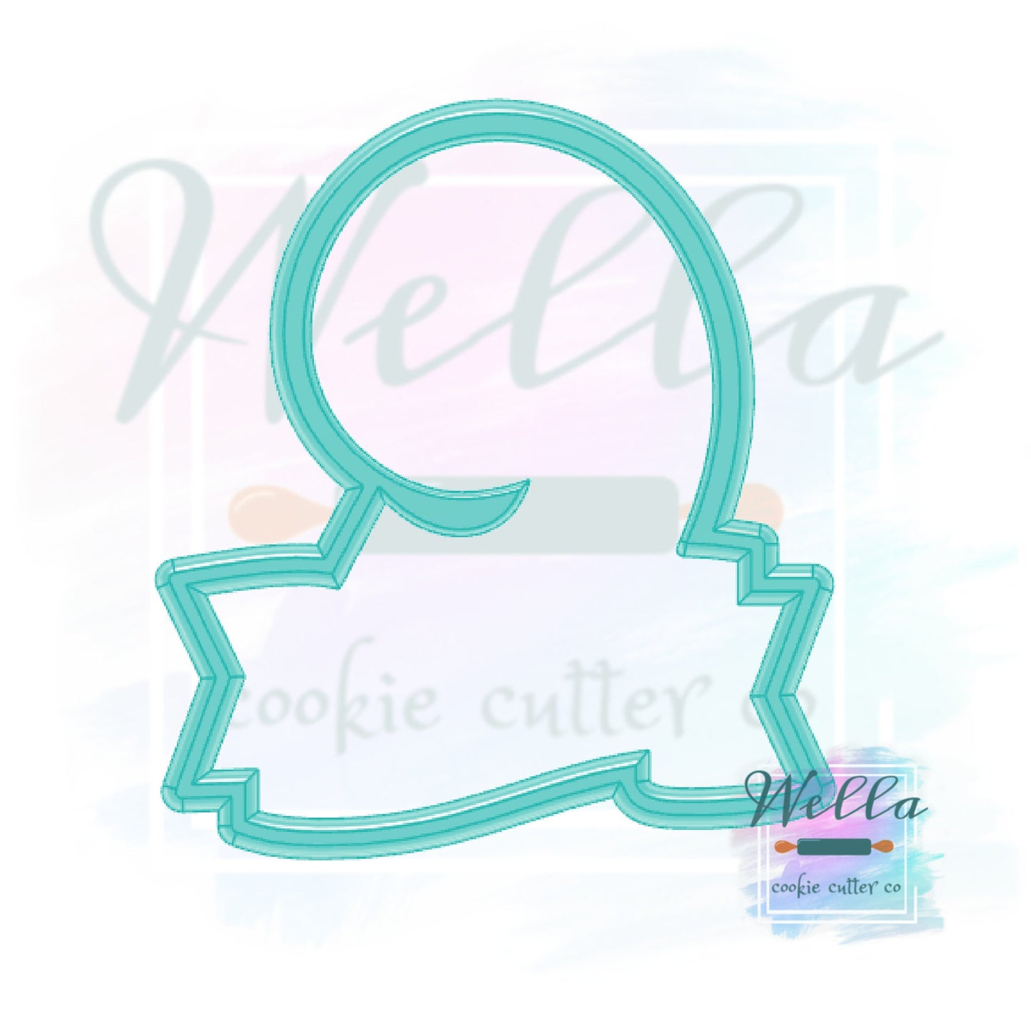 Number Nine with Banner Cookie Cutter, Number 9 Cookie Cutter, Number 9 with Banner Cookie Cutter, #9 Cookie Cutter