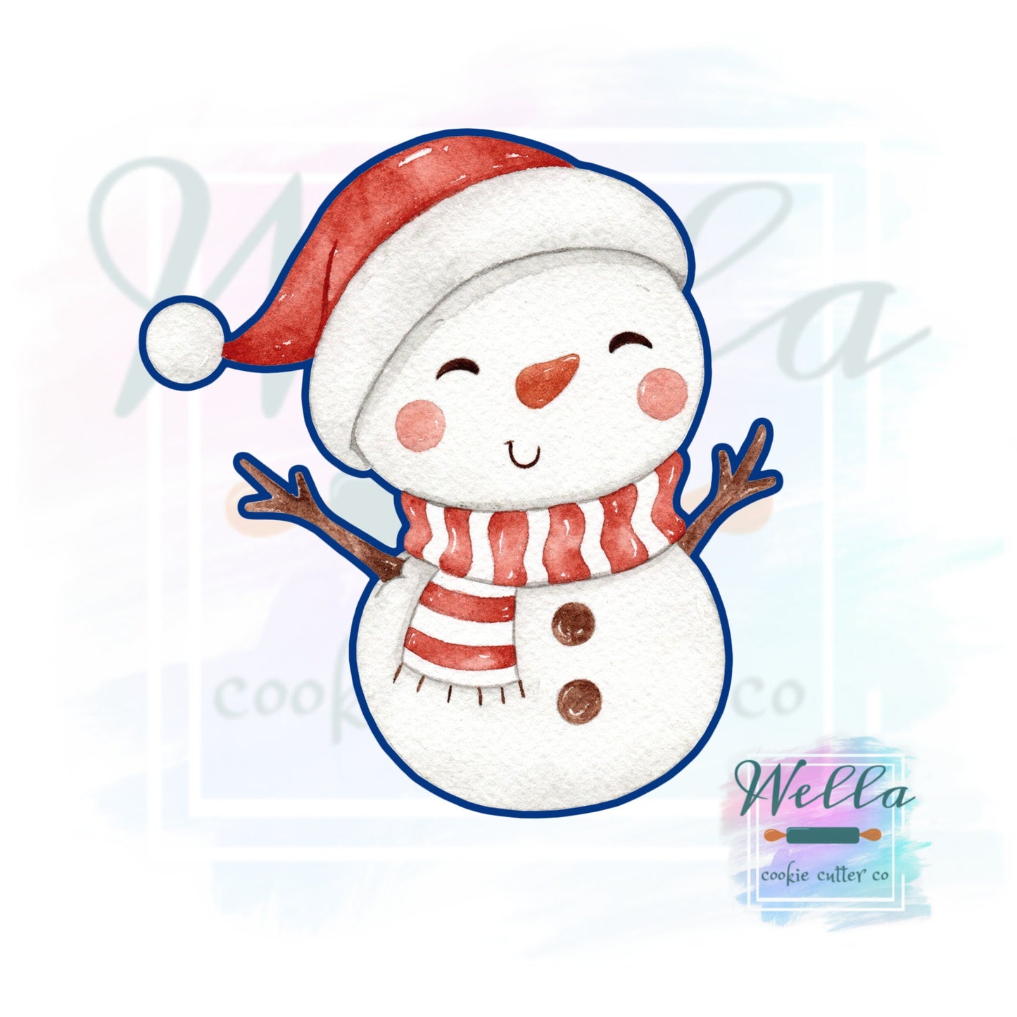 Snowman Cookie Cutter, Christmas Cookie Cutter, Winter Cookie Cutter