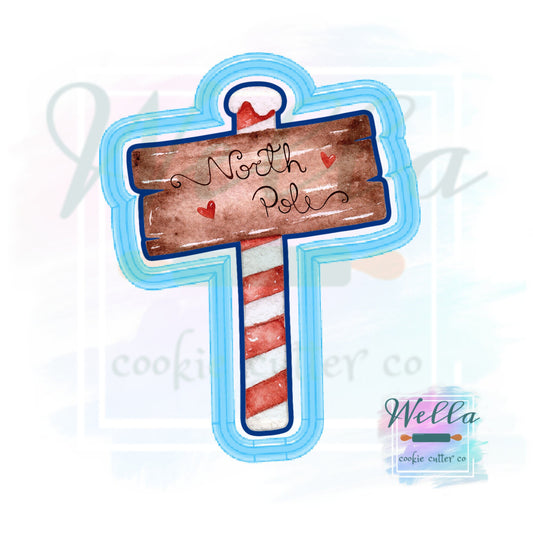North Pole Cookie Cutter, Christmas Cookie Cutters, North Pole Sign Cookie Cutter, North Pole Cutter