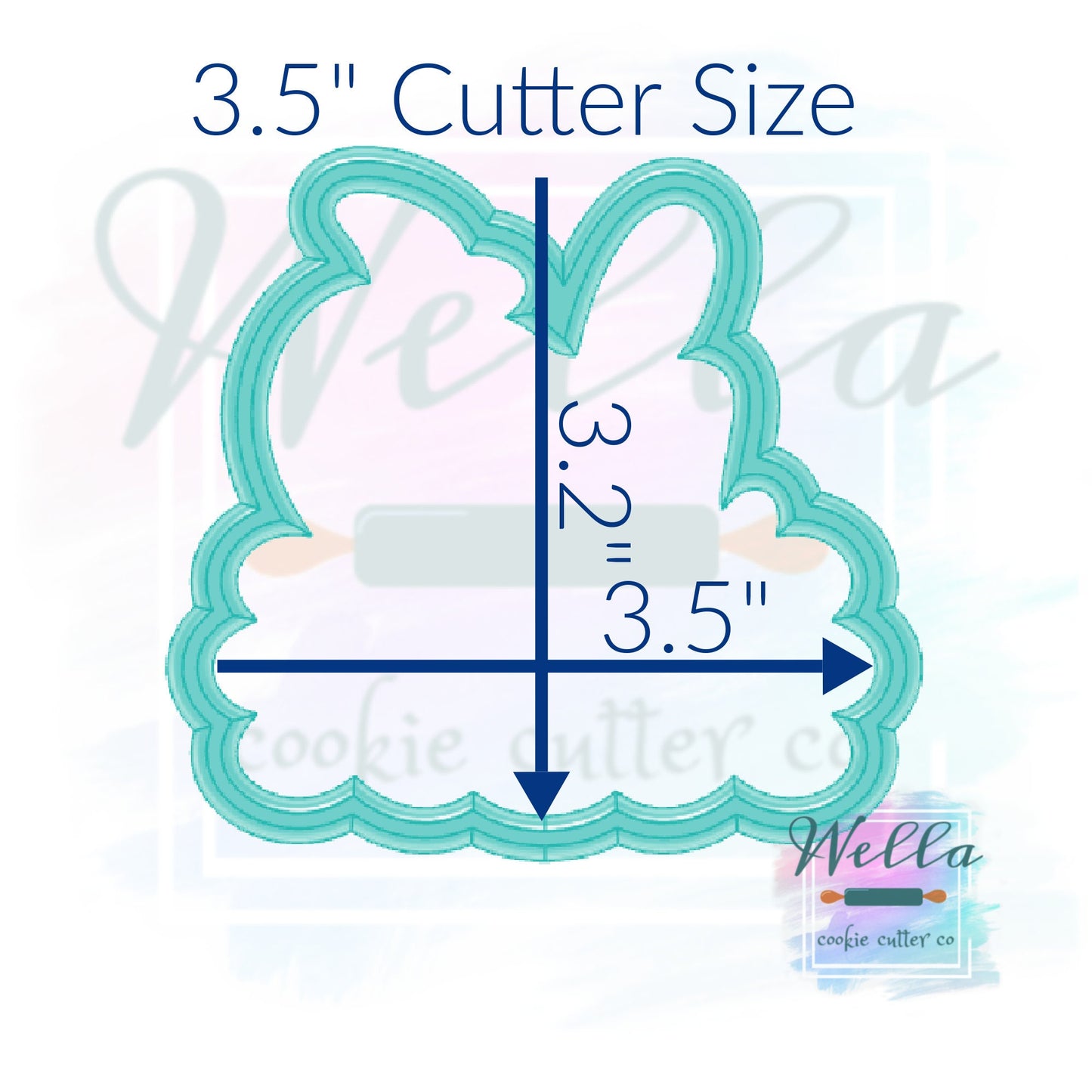 Peach Oh Baby Cookie Cutter with Optional Stencil