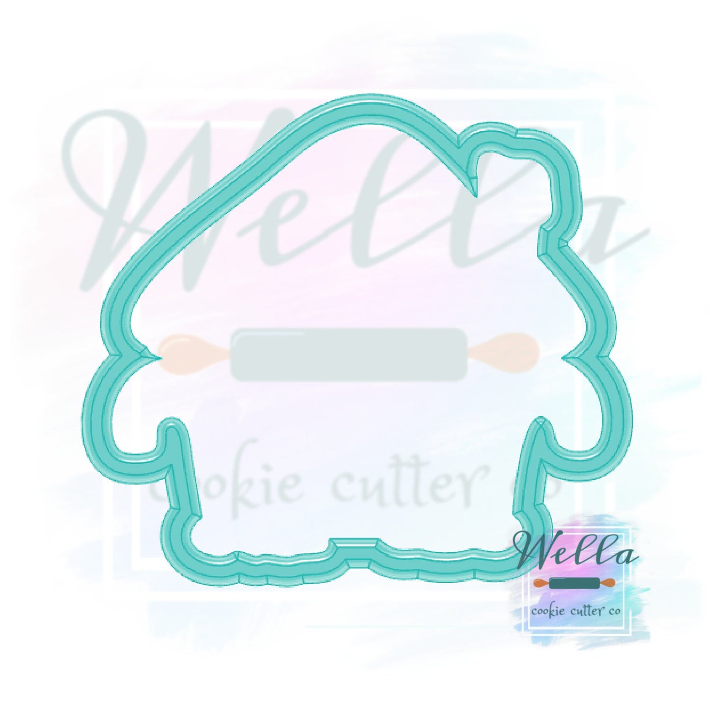 Gingerbread House with Candy Canes Cookie Cutter with Optional Stencil, Christmas Cookie Cutter, Gingerbread House Cutter, PYO Cookie