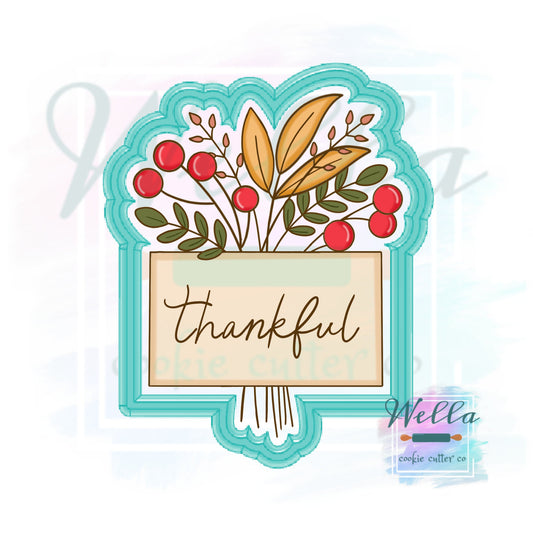 Fall Name Plaque Cookie Cutter, Fall Plaque Cookie Cutter, Name Plaque Cutter, Text Plaque Cookie Cutter, Thanksgiving Cookie Cutter