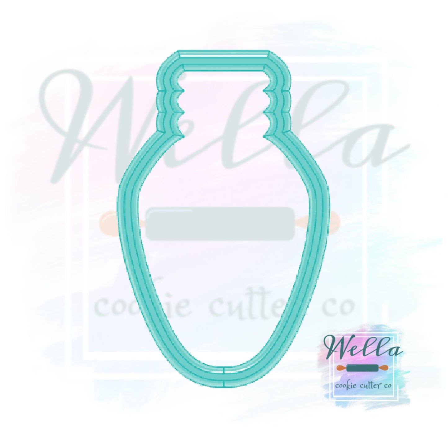 Christmas Bulb Cookie Cutter, Christmas Light Cookie Cutter
