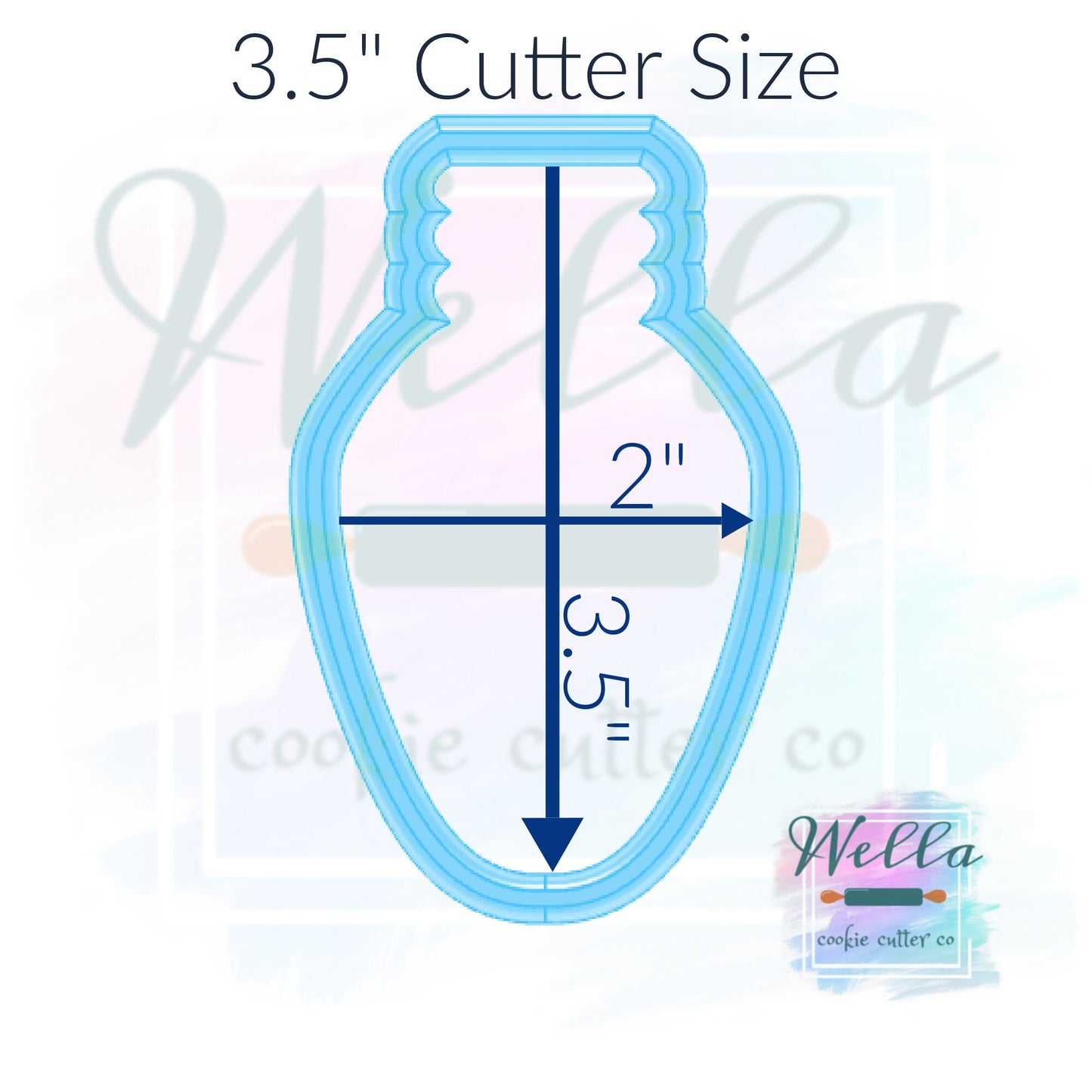 Christmas Bulb Cookie Cutter, Christmas Light Cookie Cutter