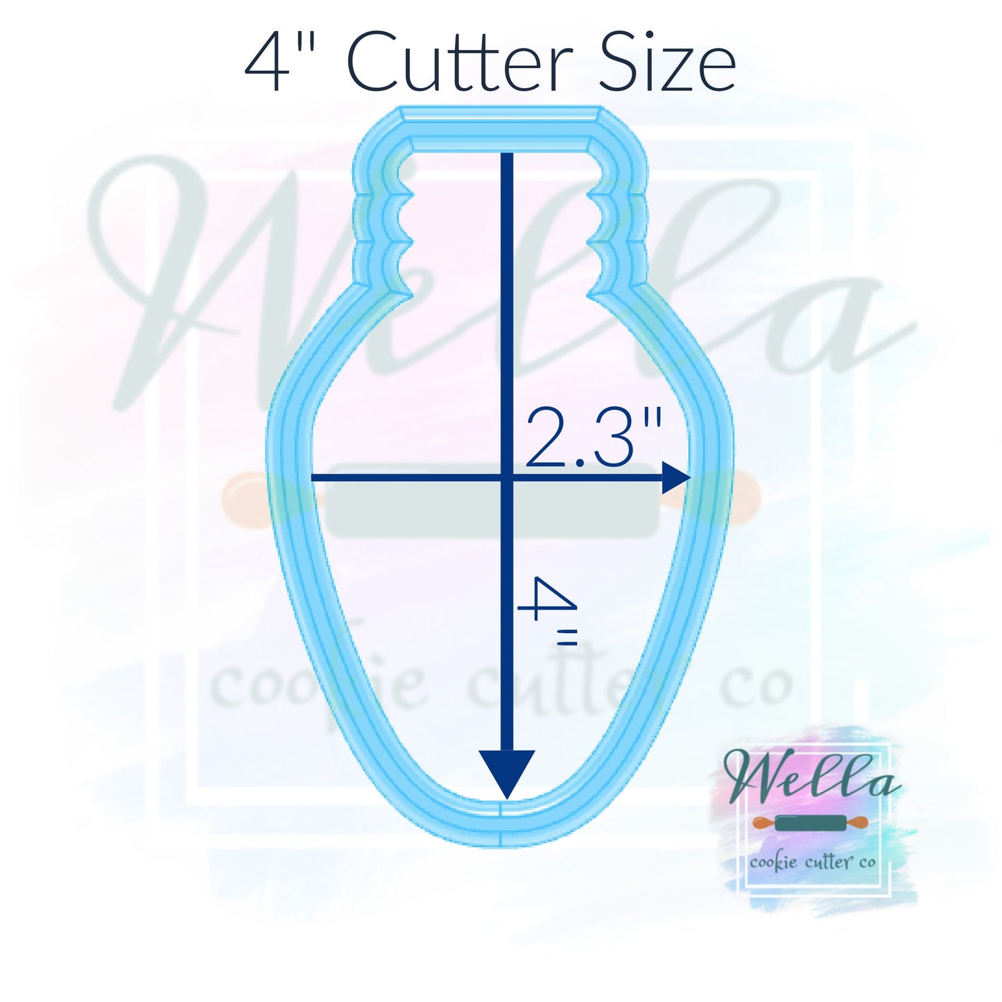 Christmas Bulb Cookie Cutter, Christmas Light Cookie Cutter