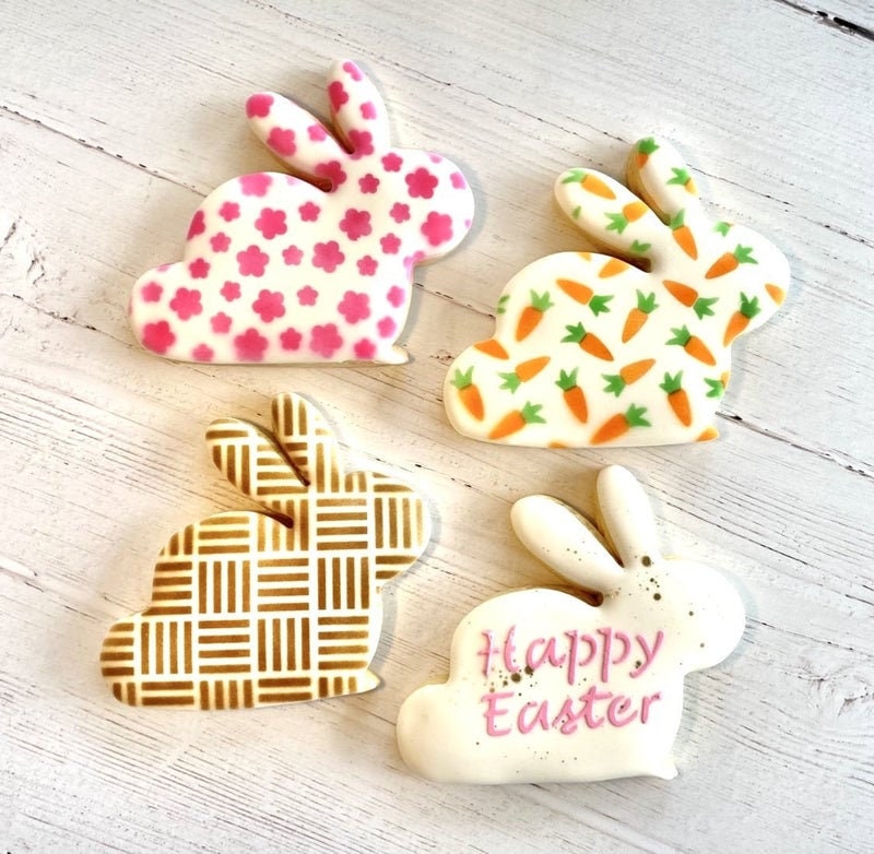 Basketweave Pattern Cookie Stencil, Easter Cookie Stencil, Cookie Stencils