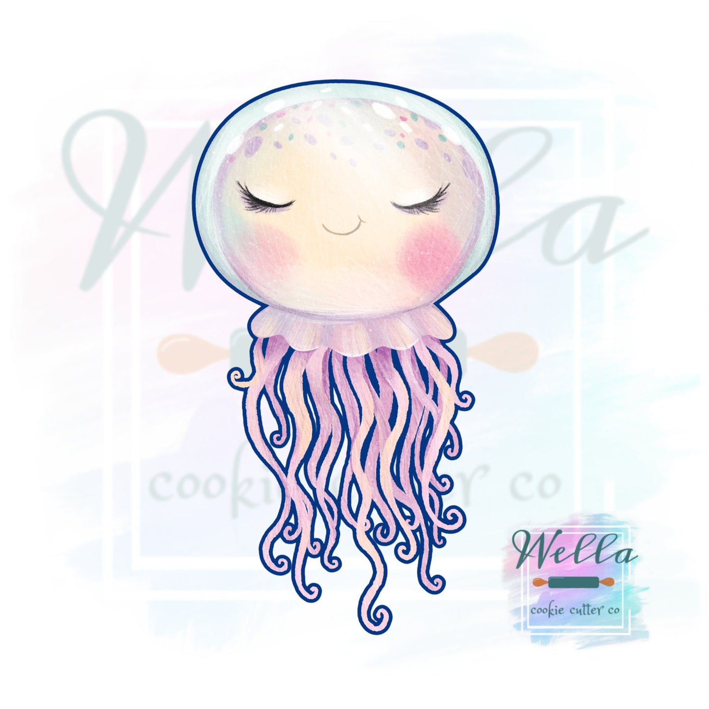 Jellyfish Cookie Cutter, Sea Themed Cookie Cutter, Under the Sea Cutter