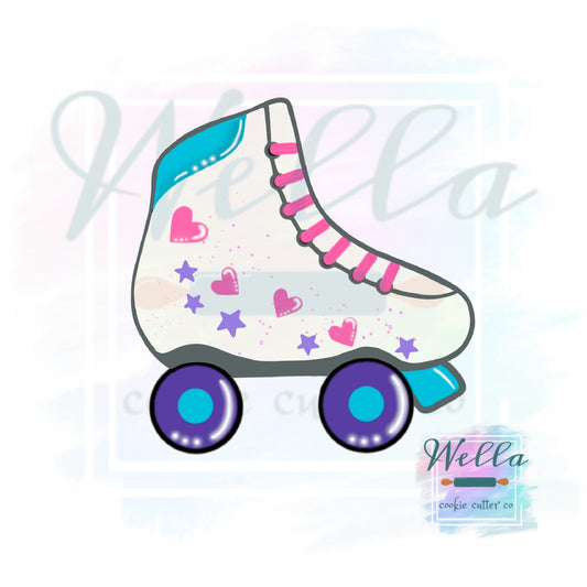 Rollerskate Cookie Cutter with Optional Stencil, Rollerskate Cookie Cutter, 80's Cookie Cutter