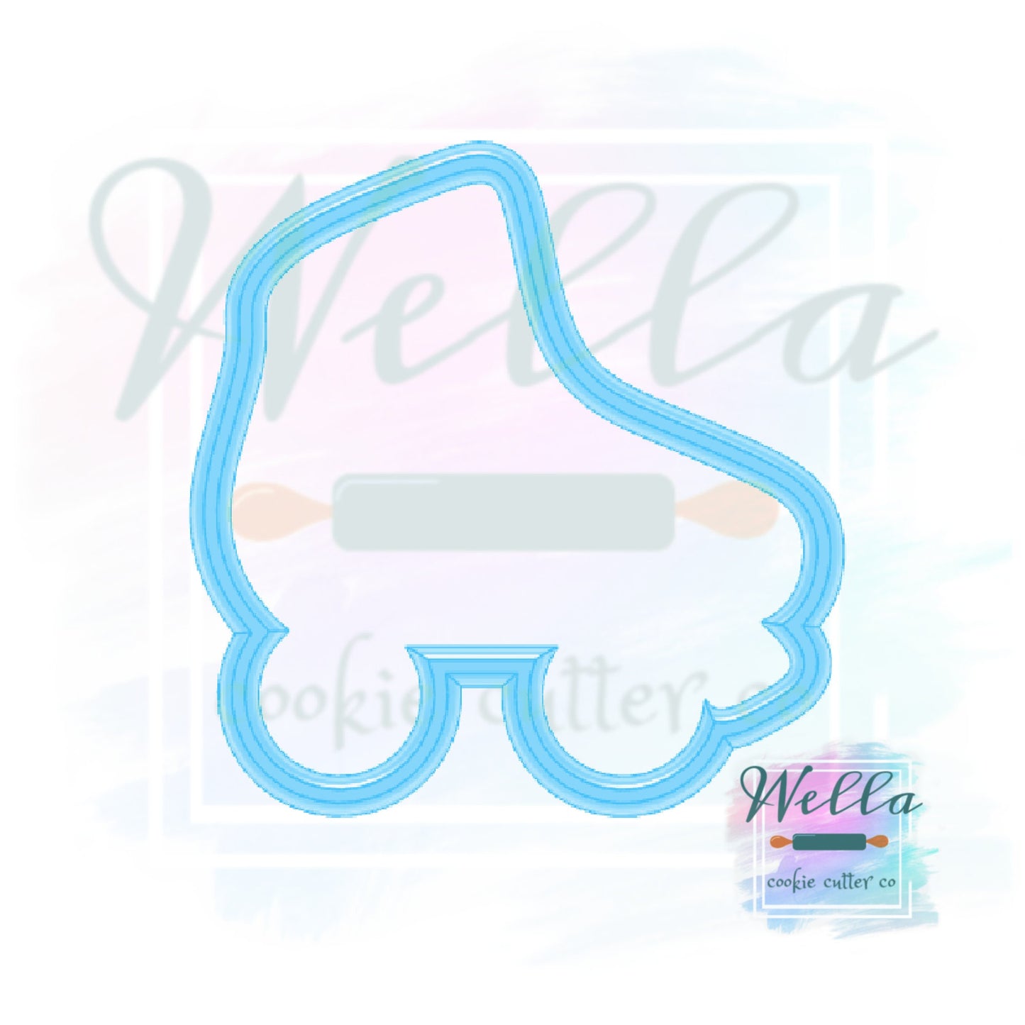Rollerskate Cookie Cutter with Optional Stencil, Rollerskate Cookie Cutter, 80's Cookie Cutter