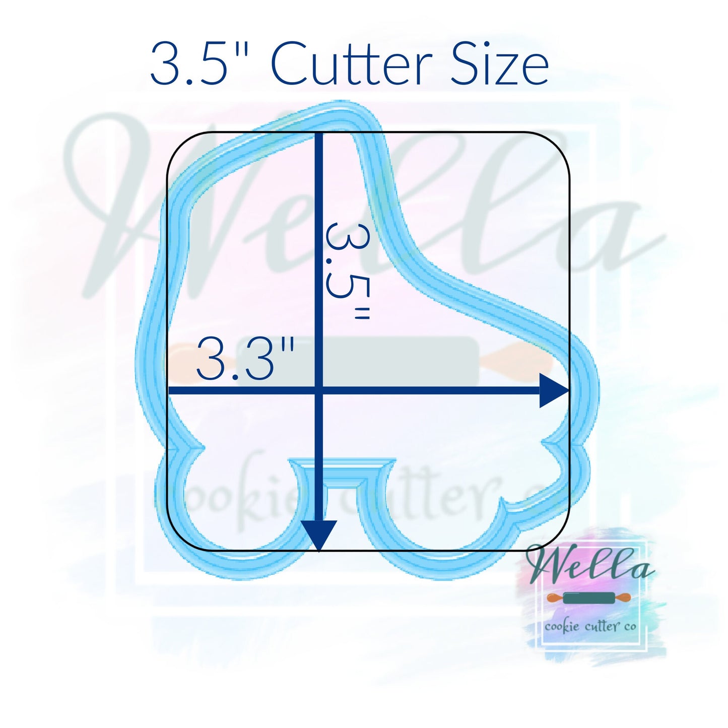 Rollerskate Cookie Cutter with Optional Stencil, Rollerskate Cookie Cutter, 80's Cookie Cutter