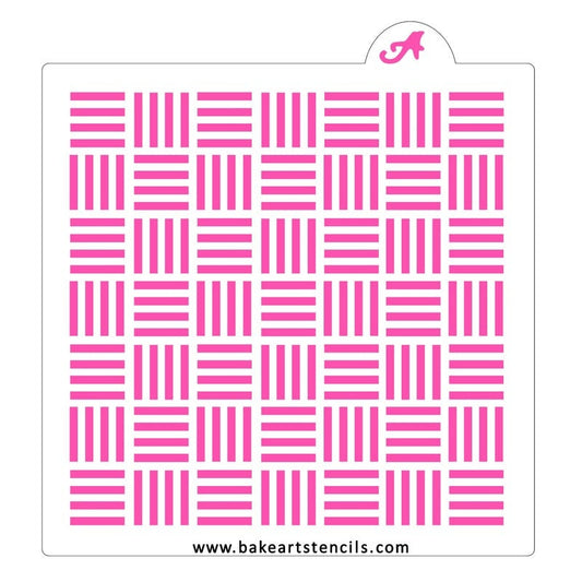 Basketweave Pattern Cookie Stencil, Easter Cookie Stencil, Cookie Stencils