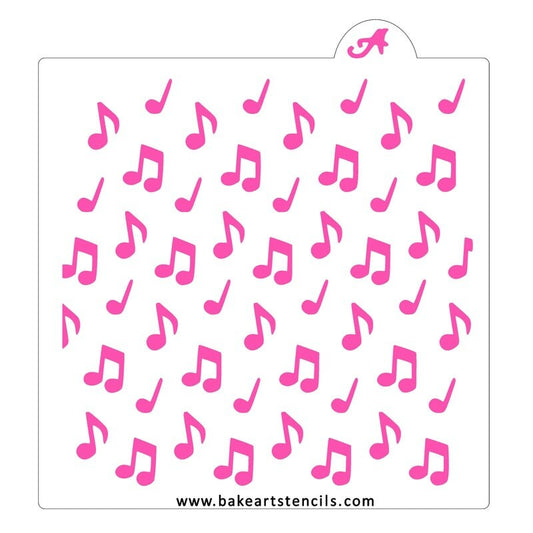 Music Notes Pattern Stencil, Music Cookie Stencil, Cookie Decorating Stencil
