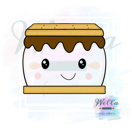 Smores Cookie Cutter, Chubby Smores Cookie Cutter, S'mores Cookie Cutter