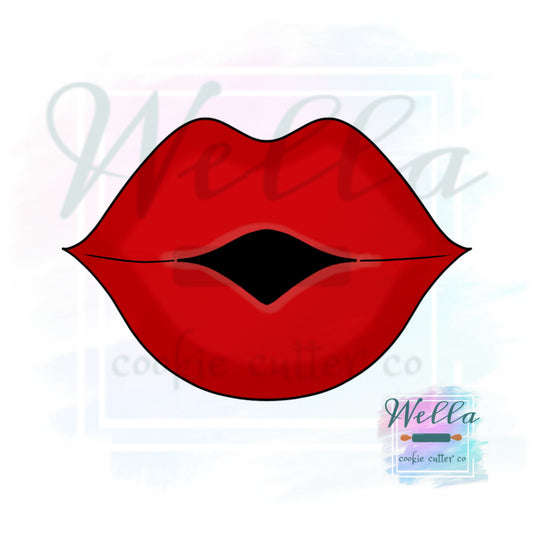 Kissing Lips Cookie Cutter, Puckered Lips Cookie Cutter