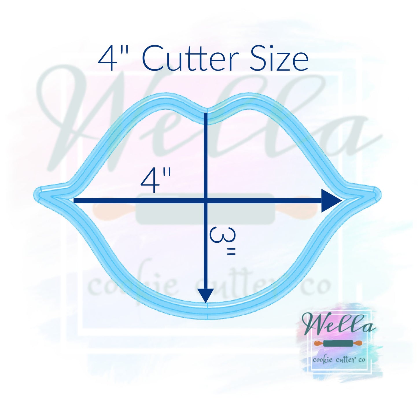 Kissing Lips Cookie Cutter, Puckered Lips Cookie Cutter