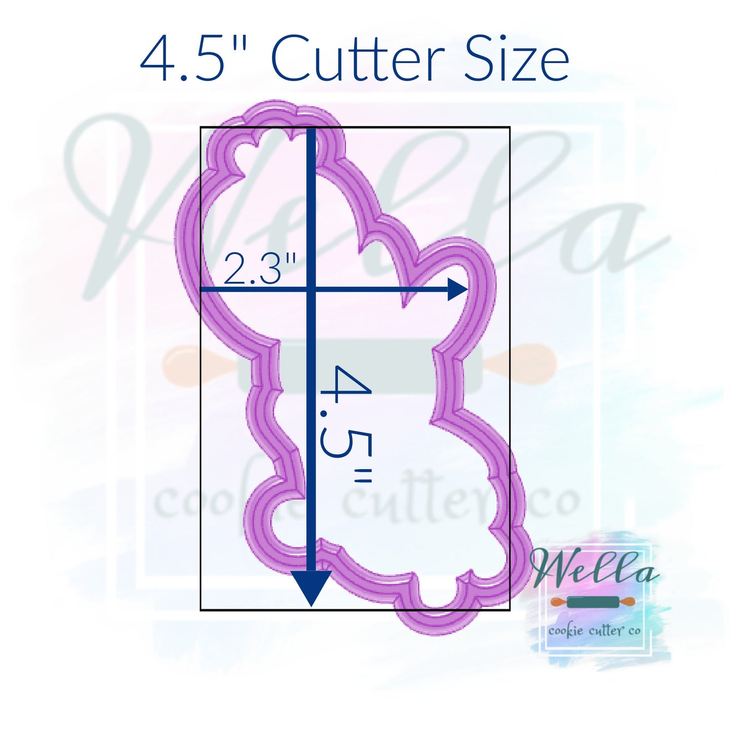 Bunny Holding Balloon Cookie Cutter, Easter Bunny Cookie Cutter, Bunny with Balloon Cookie Cutter, Easter Cutter