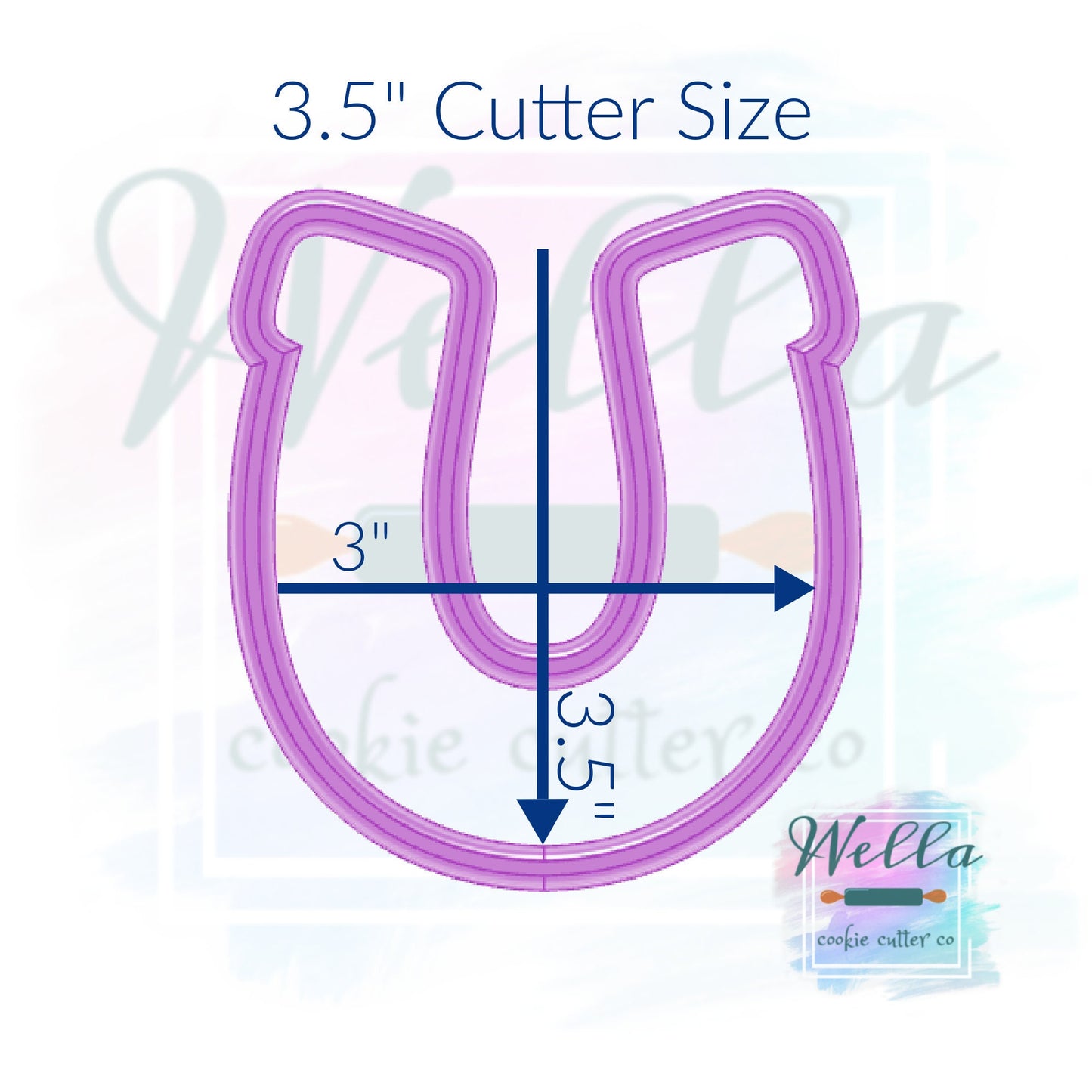 Horseshoe Cookie Cutter, Lucky Horseshoe Cookie Cutter, Saint Patricks Day Cutter