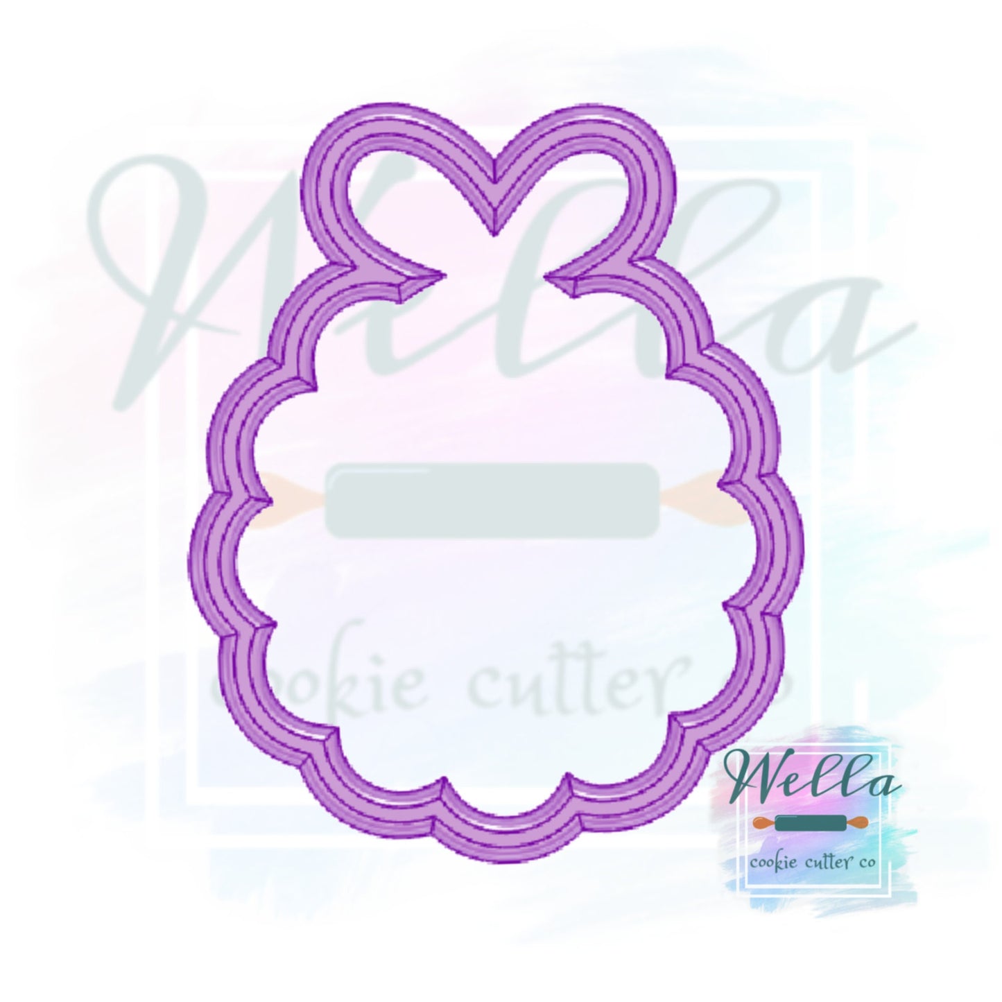 Baby Bib with Tied Bow Cookie Cutter, Baby Bib Cookie Cutter