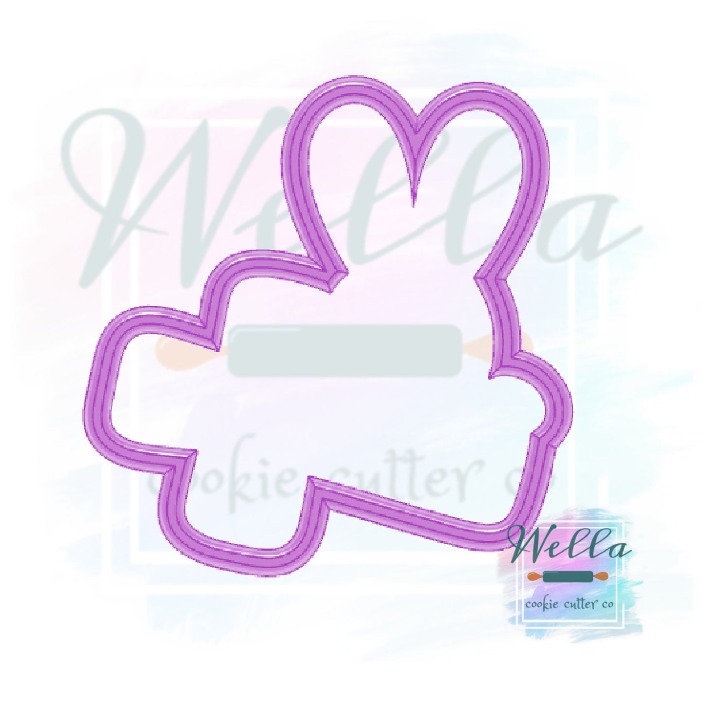 Bunny Holding Cross Cookie Cutter, Easter Cookie Cutter