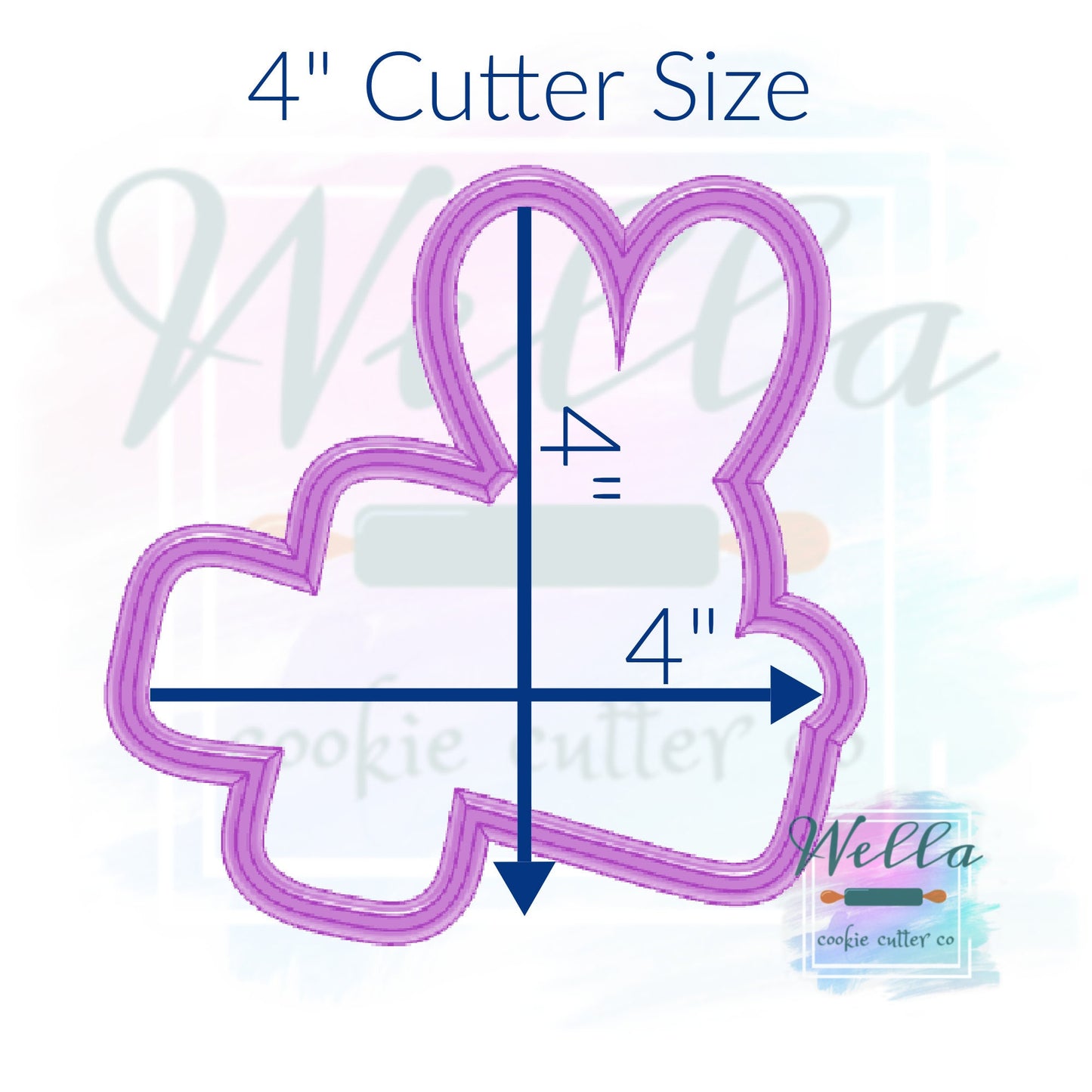 Bunny Holding Cross Cookie Cutter, Easter Cookie Cutter