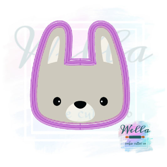 Bunny Face Cookie Cutter, Rabbit Cookie Cutter, Woodland Animals Face Cutter, Simple Bunny Cookie Cutter