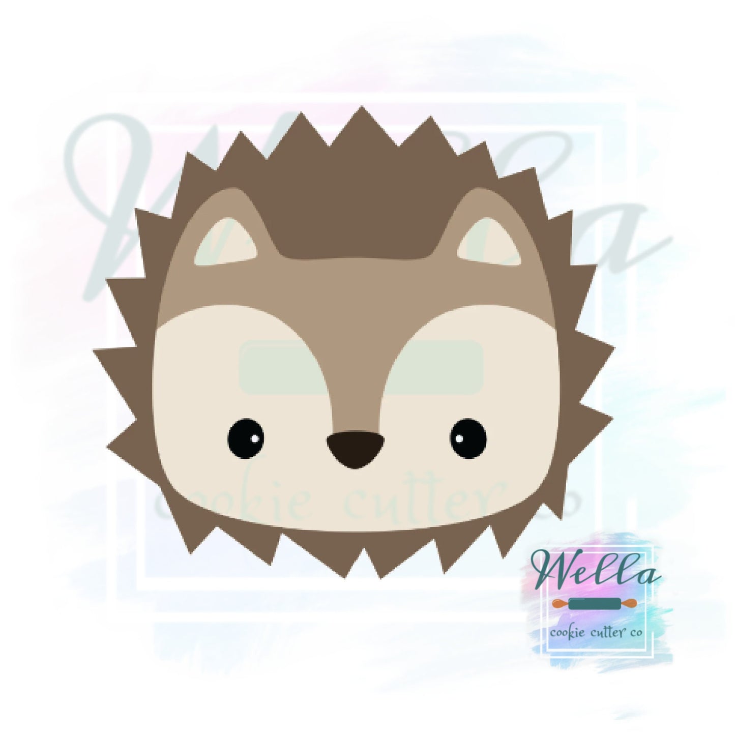 Hedgehog Face Cookie Cutter, Hedgehog Cutter, Woodland Animals Face Cookie Cutter