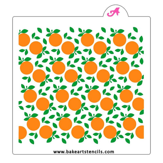 Orange Groves Cookie Stencil Set - 2 part stencil, Background Stencil, Baby Stencil, Little Cutie Stencil