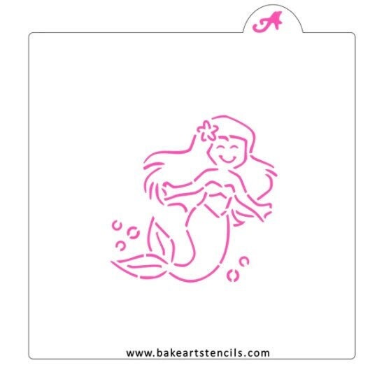 Mermaid (PYO) Paint Your Own Cookie Stencil
