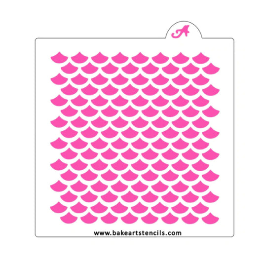 Fish Scales Stencil, Mermaid Stencil, Scales Cookie Stencil