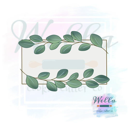 Eucalyptus Plaque Cookie Cutter, Greenery Plaque, Wedding Plaque, Bridal Shower Plaque