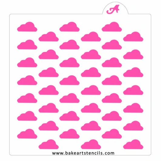Clouds Pattern Cookie Stencil, Clouds Decorating Stencil