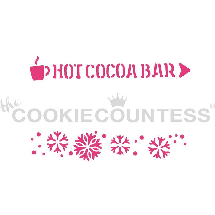 Hot Cocoa Bar Sign - Cookie Stick Stencil, Cookie Stencil