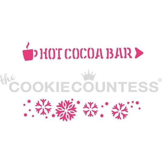 Hot Cocoa Bar Sign - Cookie Stick Stencil, Cookie Stencil