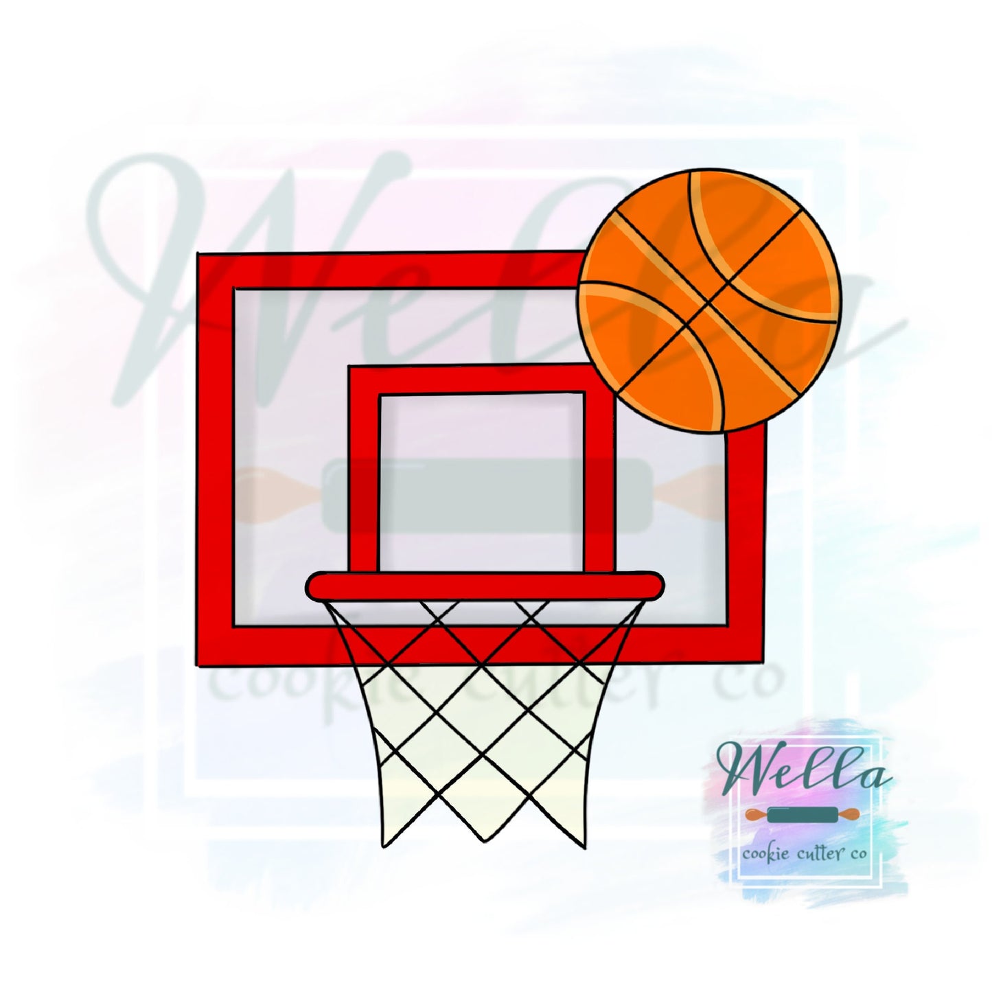 Basketball Cookie Cutter, Basketball Hoop Cookie Cutter