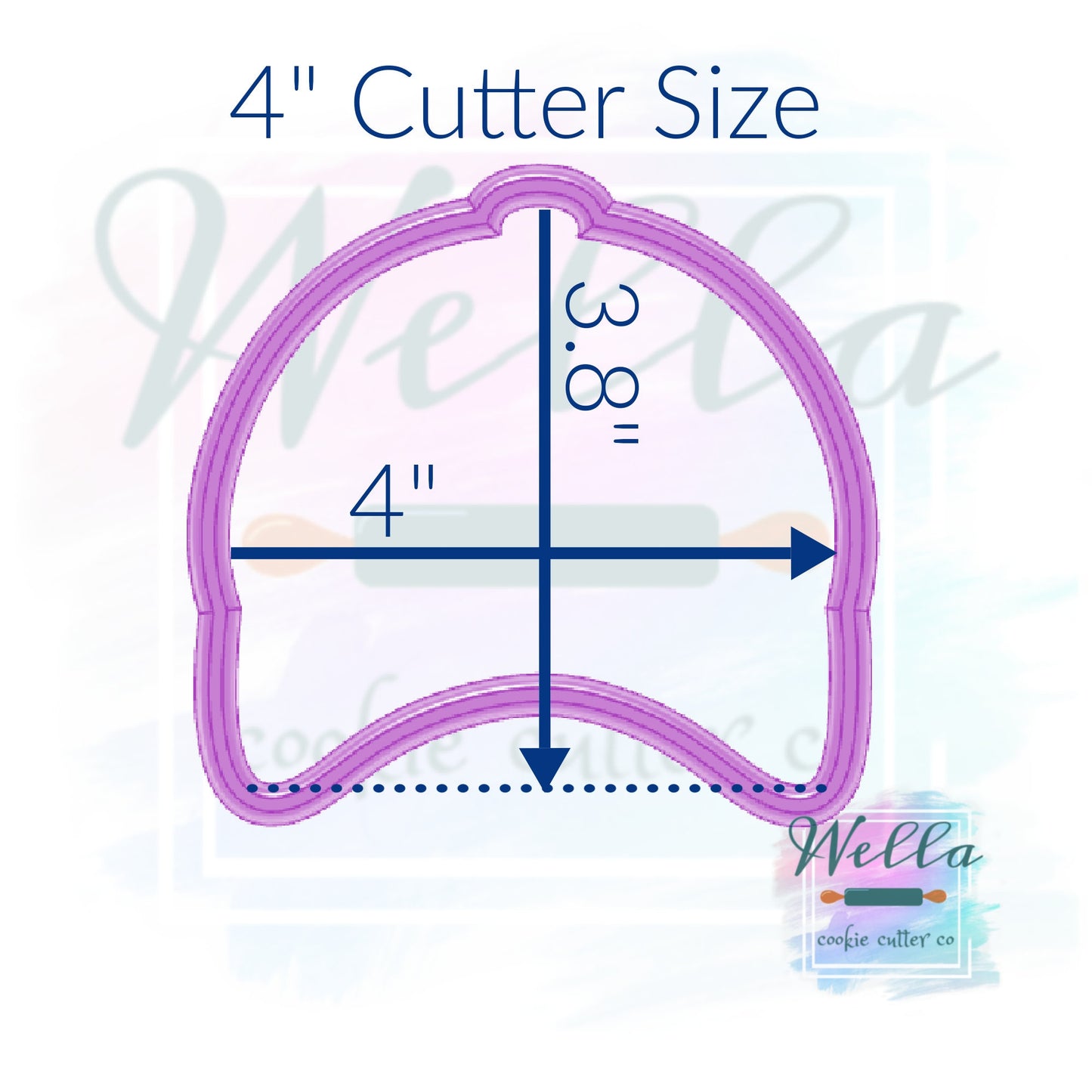 Baseball Cap Front View Cookie Cutter