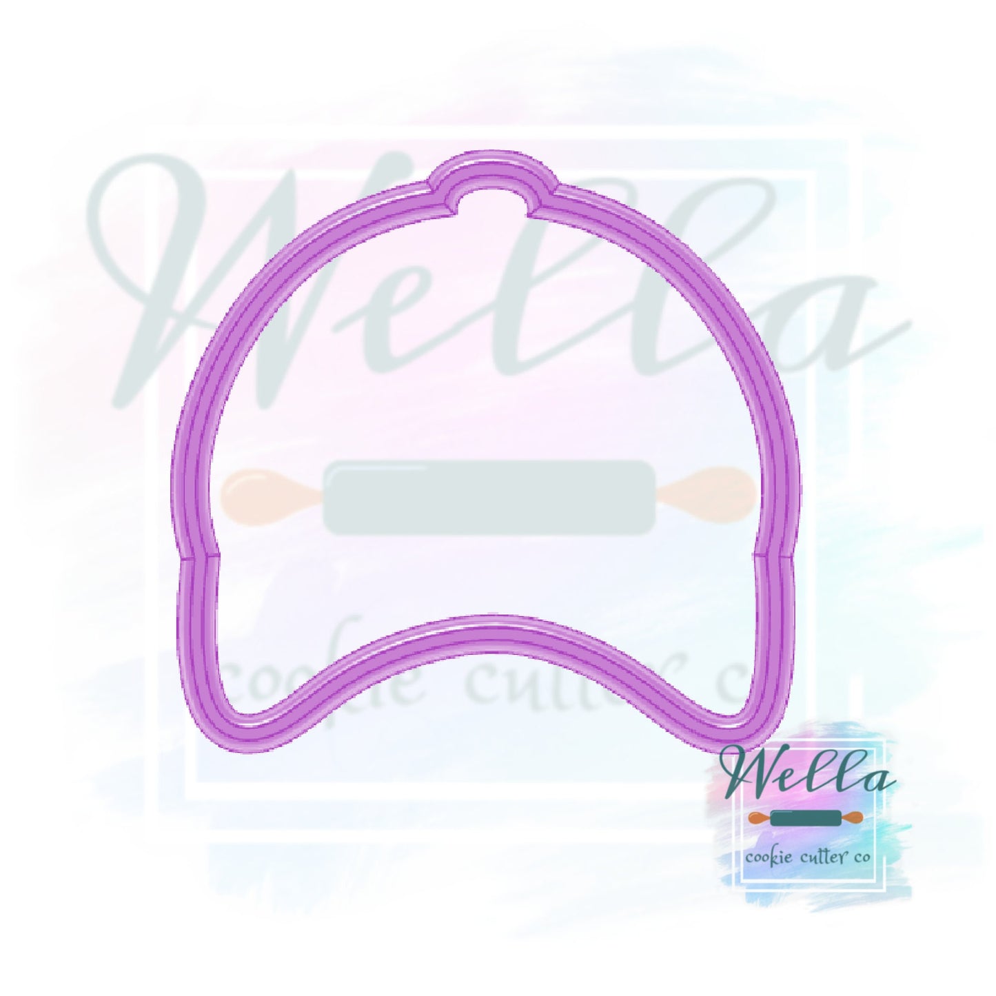 Baseball Cap Front View Cookie Cutter