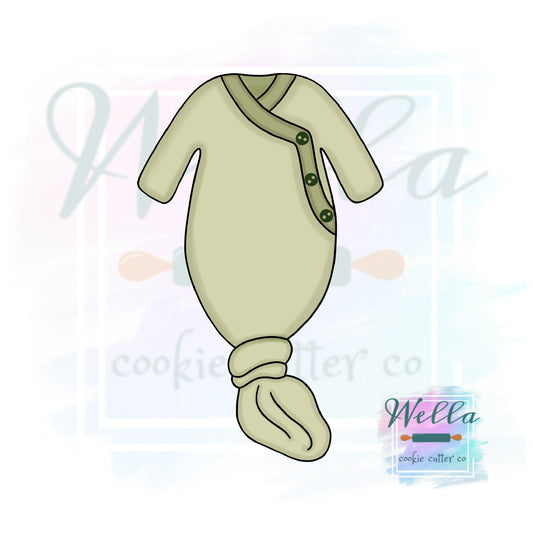 Knotted Baby Sleeper Cookie Cutter
