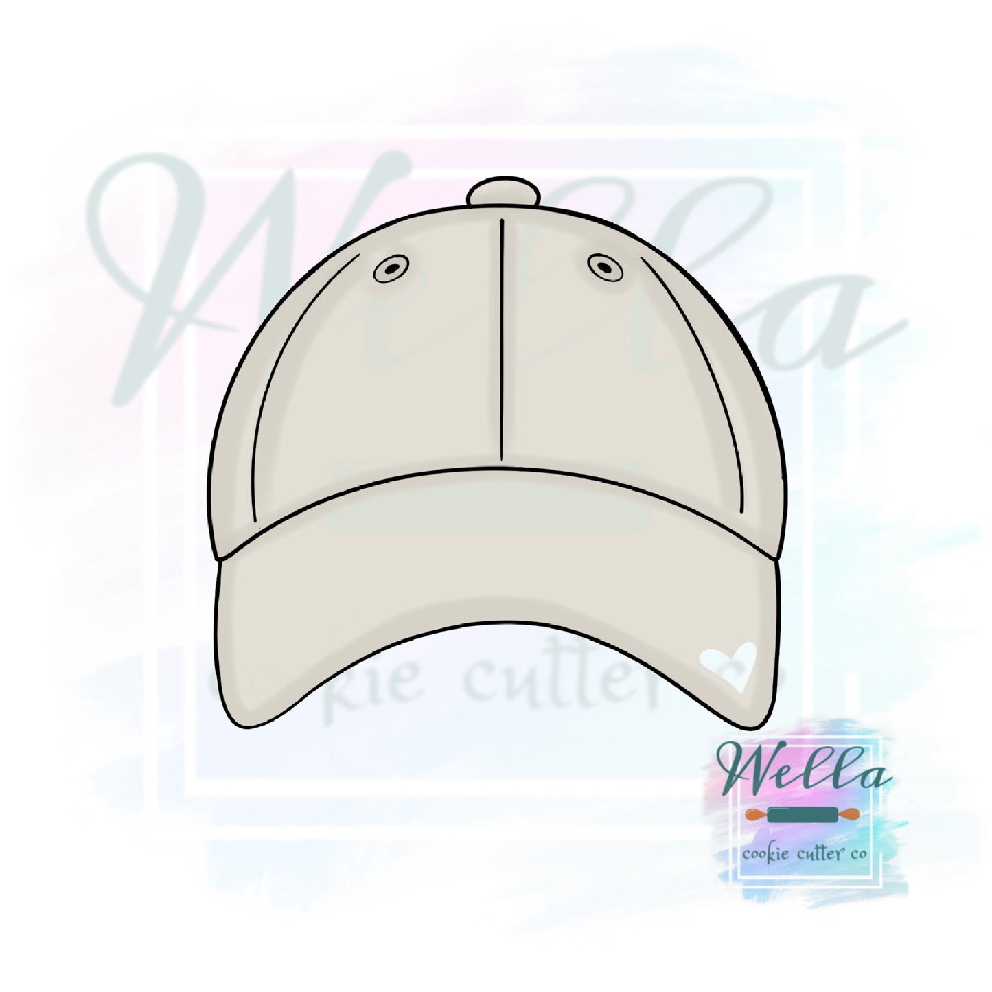 Baseball Cap Front View Cookie Cutter