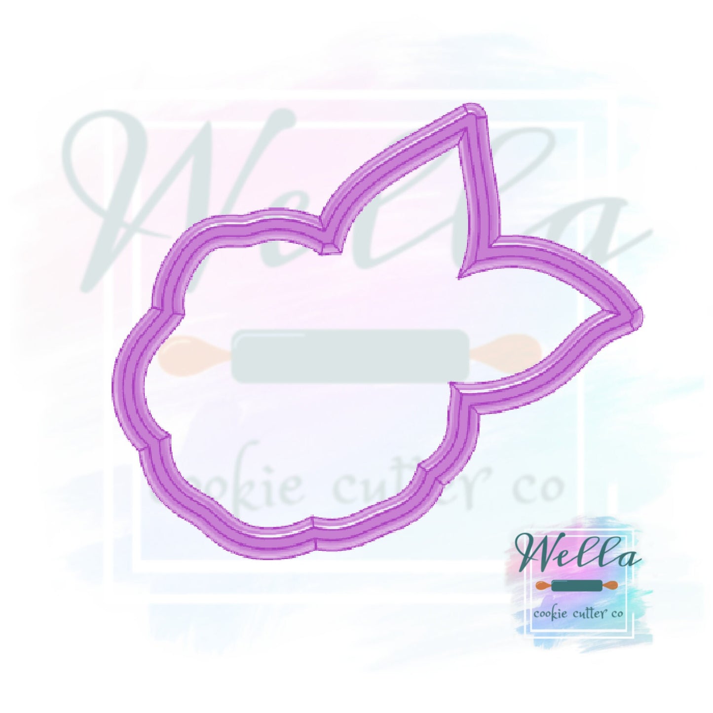 Rose with Leaves Cookie Cutter