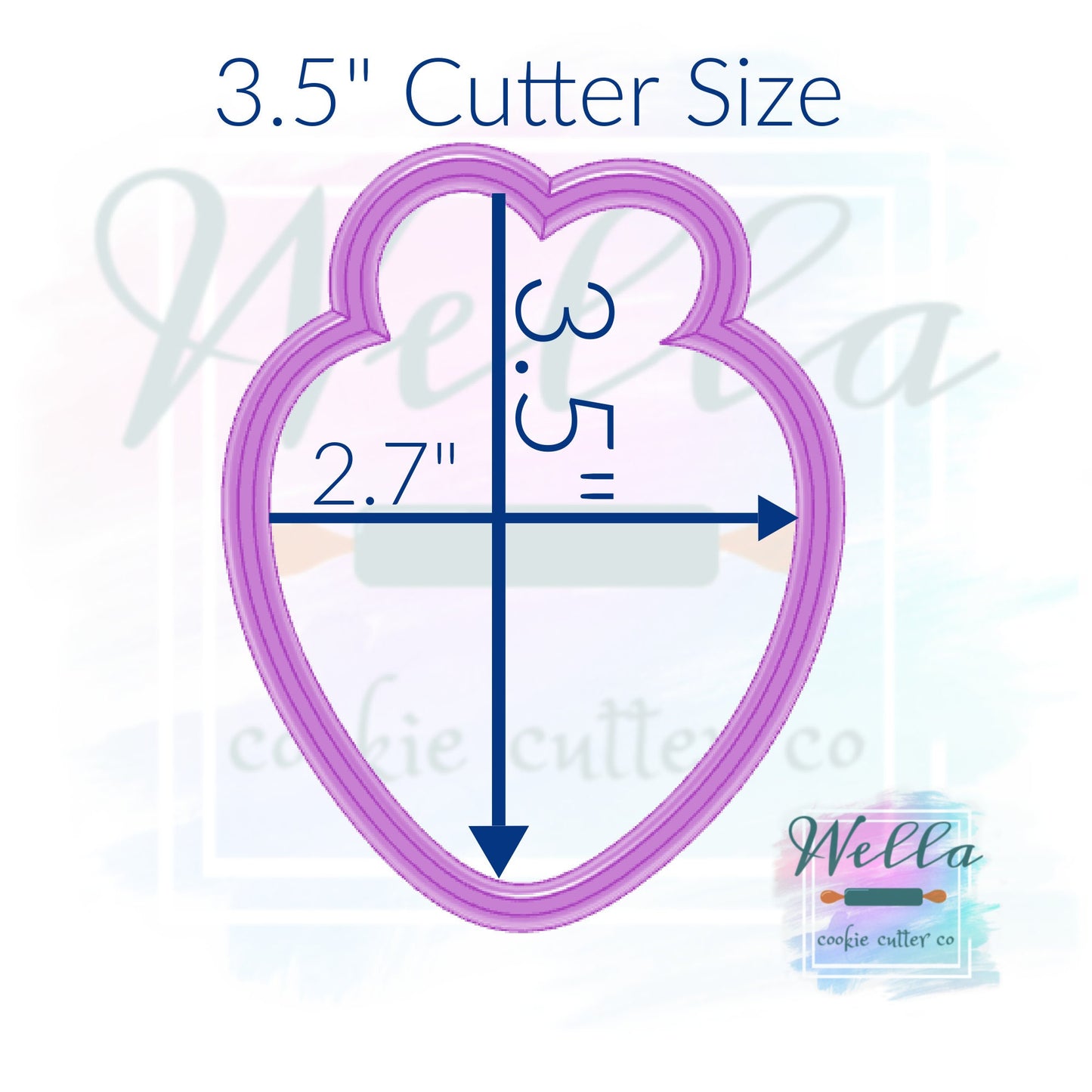Strawberry #1 Cookie Cutter