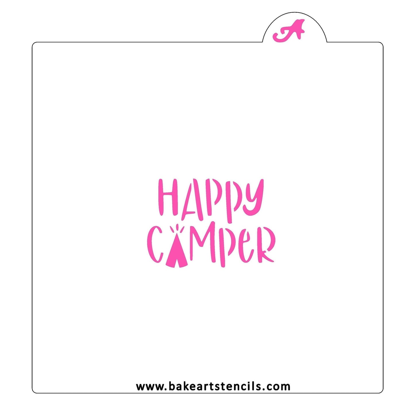 Happy Camper Cookie Stencil