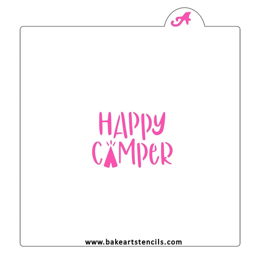 Happy Camper Cookie Stencil